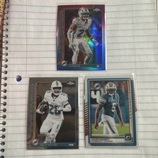 ASHTYN DAVIS 2025 Topps Chrome NFL RED WHITE BLUE REFRACTOR #194 Dolphins