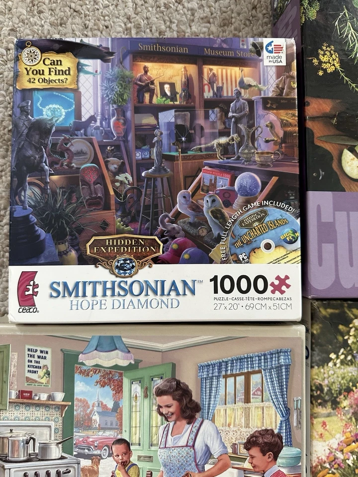 Лот из 6 смешанных винтажных пазлов 500, 550, 1000 штук читать!!! - Изображение 2 из 4