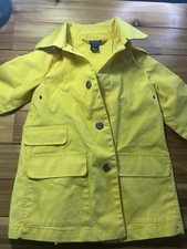 Polo Ralph Lauren Yellow Raincoat Hooded Jacket Kids Size 4T