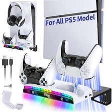 Wall Mount Kit for PS5 Pro/Slim/Original with Charging Station