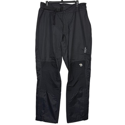 Mountain Hardwear GORE-TEX Paclite Pants Mens M Nylon Side Zip Waterproof Black