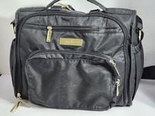 JUJUBE B.F.F. Black  Gold Diaper Bag Shoulder Backpack Satchel- 14 Pockets