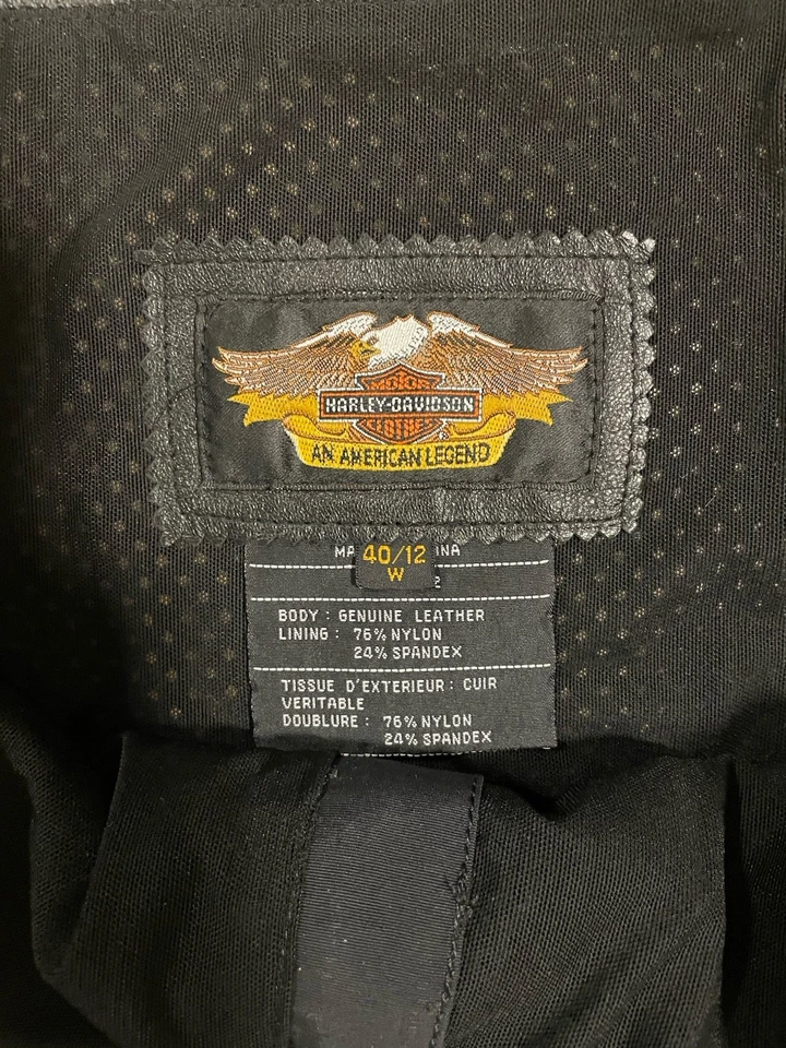 Harley-Davidson Women’s Genuine Leather Jumper Full Zipper Sleeveless Dress VTG  - Image 2 of 4