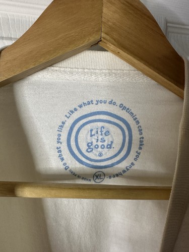 LIFE IS GOOD Men's XXL Got To Run White Short Sleeve Tee T Shirt Running - Picture 3 of 6
