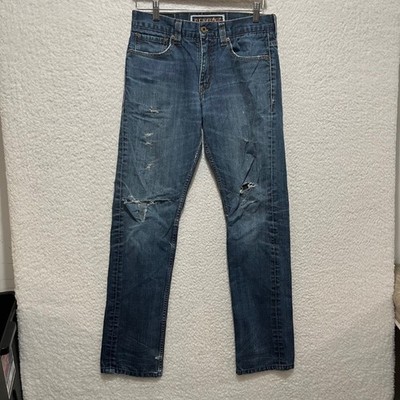 Levi's 511 Mens Skinny Jeans Blue Distressed Medium Wash W32 L32