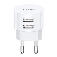 ŁAdowarka Sieciowa Usams T20 2,1A 2Xusb- Bez Kabla - BiałA Usams