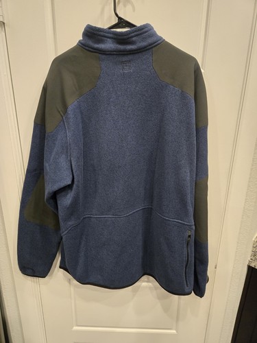 5.11 Tactical Zip Sweater 1/4 Zip Blue Black Mens 2XL 72405 Pullover - Picture 4 of 4