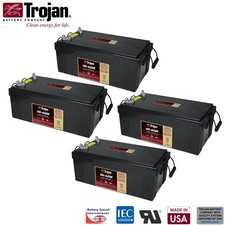 4x Trojan 8D-AGM 12V 230Ah Group 8D Deep Cycle AGM Battery