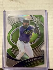 Charlie Blackmon 2021 Spectra Neon Green Die-Cut 25/25 #38 Colorado Rockies SSP