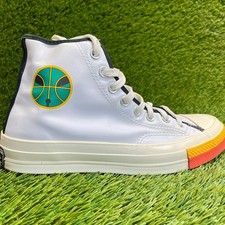 Converse Chuck Taylor 70 High Womens Size 9 White Green Athletic Shoes Sneakers