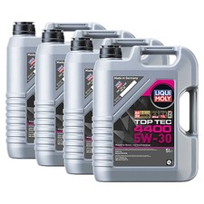 Motoröl Top Tec 4400 5W-30 LIQUI MOLY 4X 5 Liter für Dacia Jeep Mercedes Renault