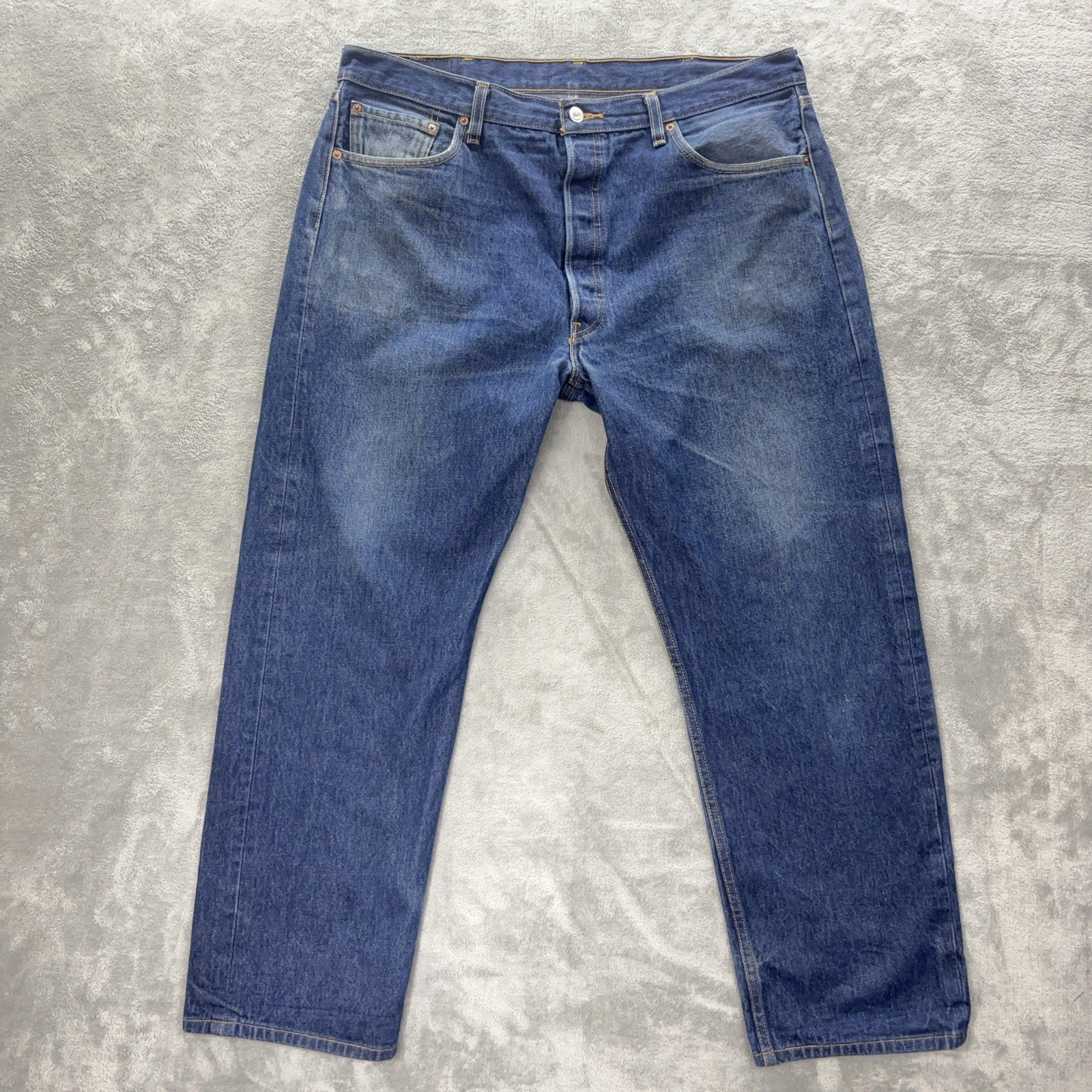 Levi's 501 Jeans Men 40x32 (FIts 40x30) Blue Button Fly Straight Leg Red Tab