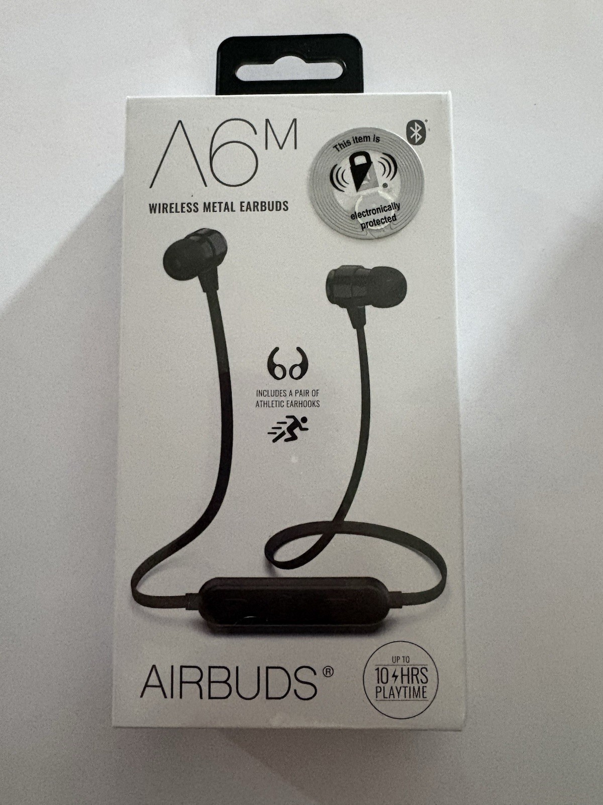Includes Pair Of Athletic Earhooks, Black New