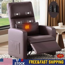 22.6'' Power Recliner Chair Heat Massage Adjustable Electric Ergonomic Recliner