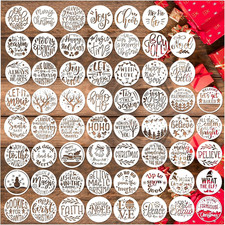 60pcs Christmas Stencils for Painting on Wood 3 Inch Small Nativity Ornament ...