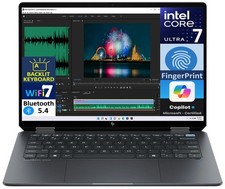 HP 14-fh0013dx 14" Touch 2.8K Intel Ultra 7-256V 16GB 1TB SSD W11P 2-in-1 Laptop