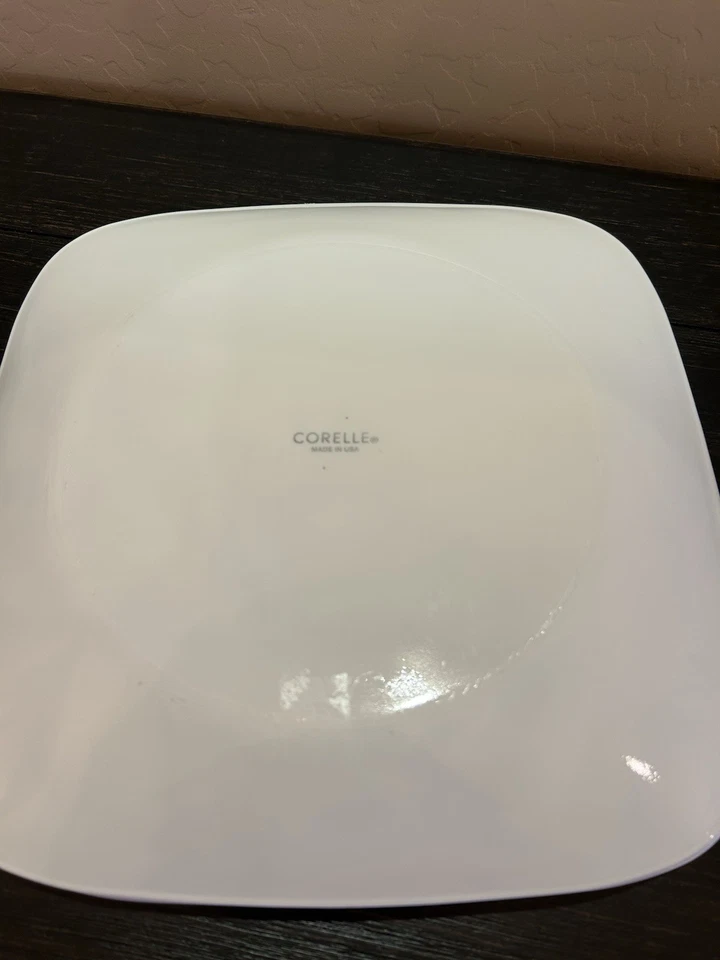 Corelle Timber Shadows Square Dinner Plates 10.5 in Black Gray Trees Set of 6 - Image 3 of 4