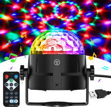 Discokugel 360° Musik Aktiviert LED Party Lampe RGB 3W mit Fernbedienung