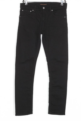 NUDIE JEANS LEAN DEAN Dry Everblack Jeans Größe W32 L32 Schrittlänge 30,5'' Sl...