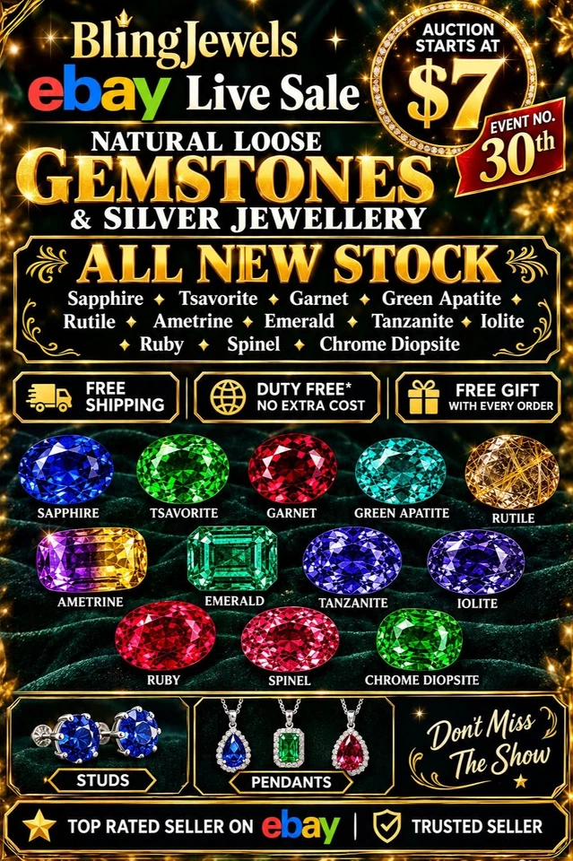 Ebay Live 30th Event  Natural Loose Gemstone free shipping & No Tariff