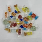 Vintage MCM Blown Glass Murano Style Glass Hard Candy Pieces Lot of 24