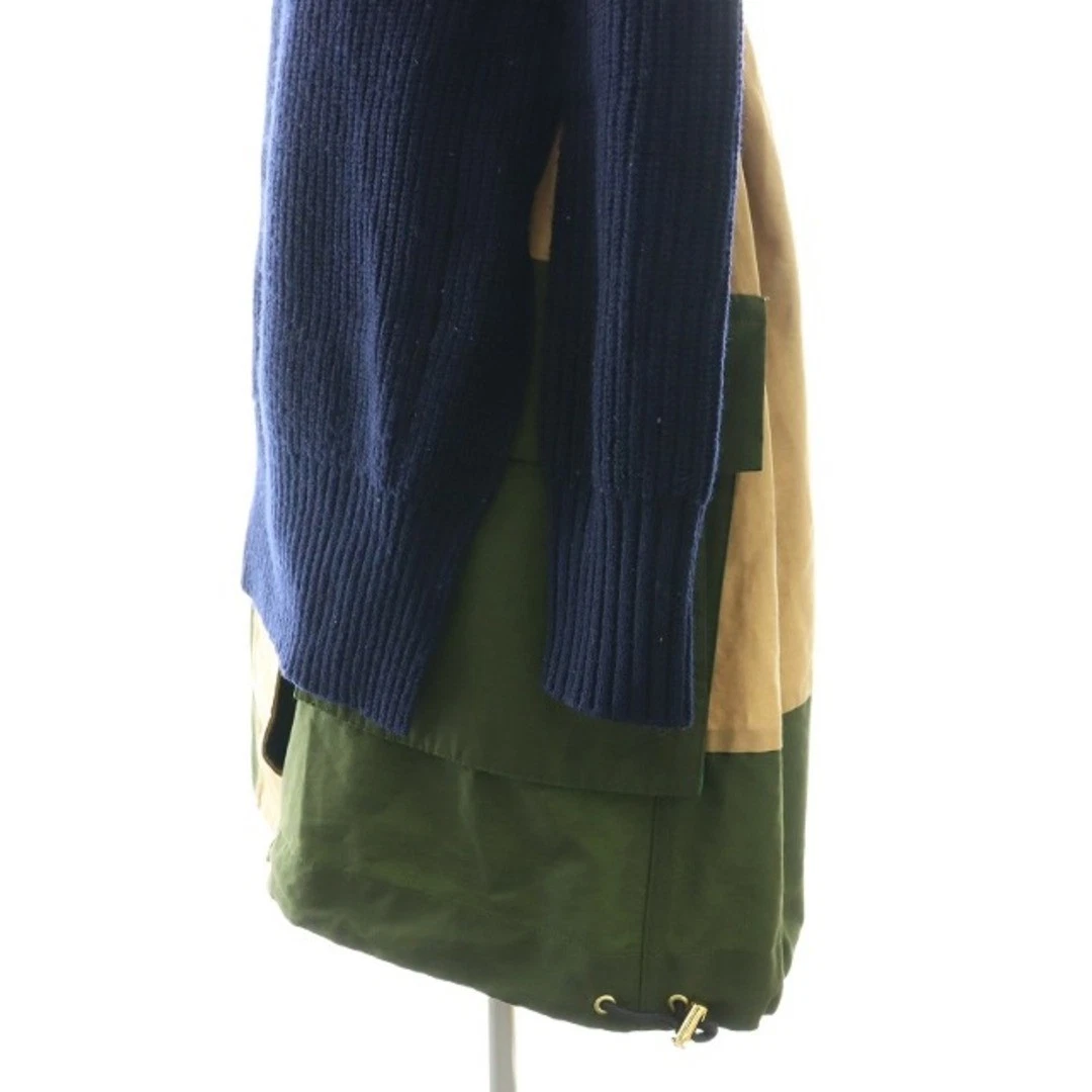 Abito Sacai lana maglia grosgrain lunghezza ginocchio 1 blu navy 21 05800 HK usato1f634ed