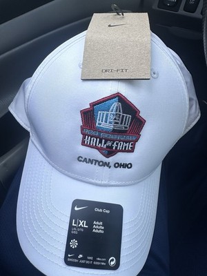 Nike Dri Fit Pro Football Hall Of Fame Canton Ohio Nwt New  White L Xl Hat Cap