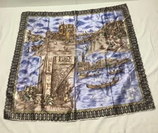 VTG Venice Italy Souvenir Scarf 30”x30” Travel
