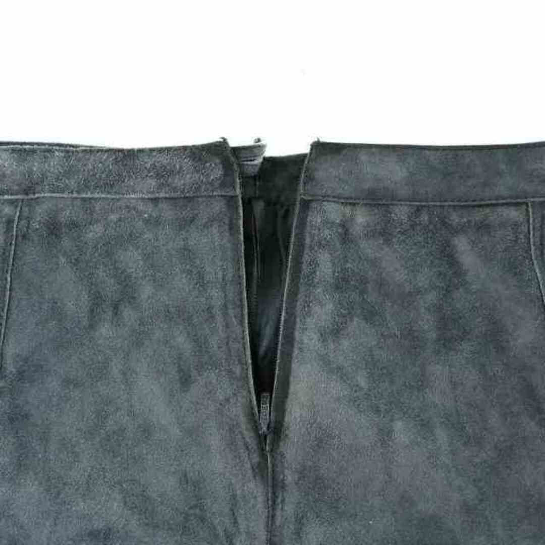 LOEWE Vintage Tight Skirt Suede Leather Knee Length Zip Fly