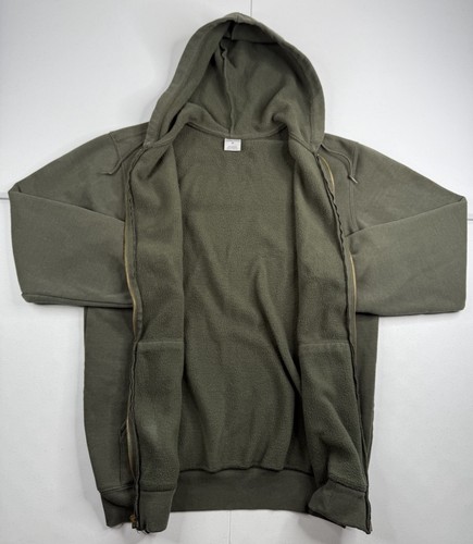 Vtg Carhartt K122 Hoodie Olive Army Green Full Zip Sweatshirt Skater Grunge M - Picture 8 of 12