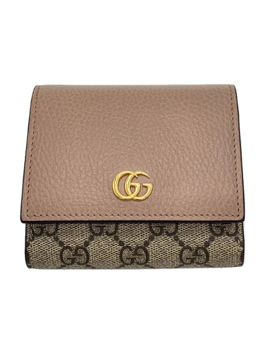 Portefeuille GUCCI Plié Medium GG Marmont Supreme Cuir Femme Occasion