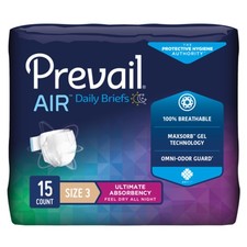 Prevail Air Incontinence Brief Size 3 / X-Large Breathable PVBNG-014CA 15 Ct