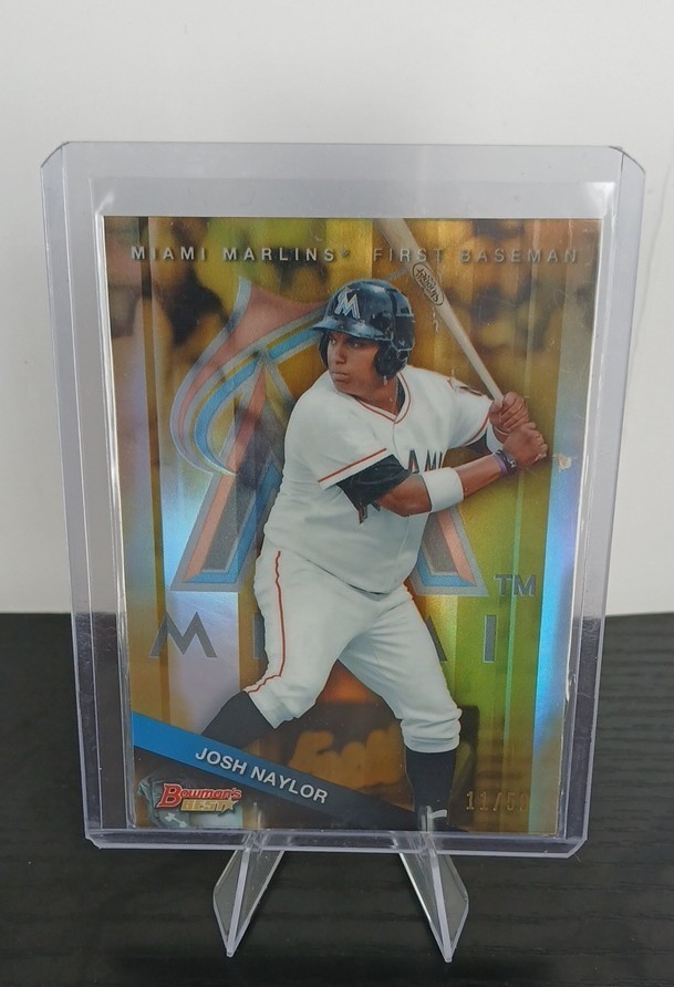 2015 Bowman's Best - Top Prospects Josh Naylor #TP-24 Gold Refractor /50 (RC)