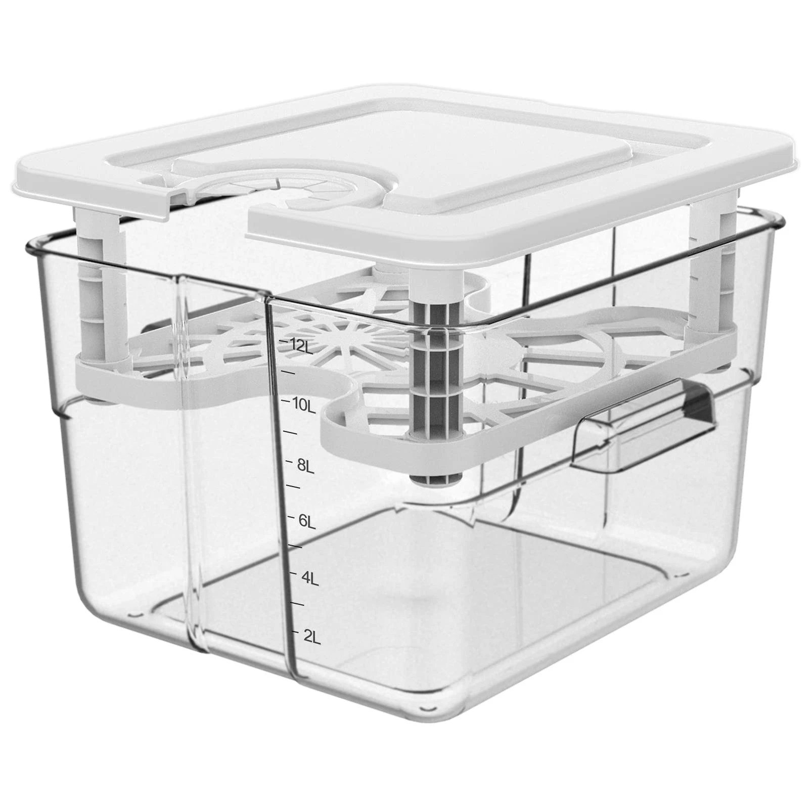 Sous Vide Container with Lid and Rack Sous Vide Pot 12.6 Quart Slow Cooker Co...