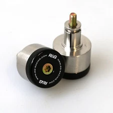 R&G Bar End Slider Silver + Black for Yamaha WR 450 F 05-06