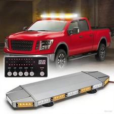27 Amber White Led Strobe Light Bar Rooftop Emergency Warning W Control Panel 27 Amber White Led Strobe Light Bar Rooftop Emergency Warning W Control Panel