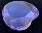 Rosenthal Crystal Lavender/Lilac Purple Heart Faceted Cut 3” Paperweight — photo 3