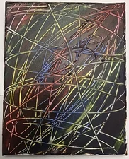 Abstract Acrylic Painting 8 By 10 Inch On Canvas Without A Frame Multi Colored.!