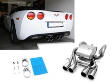  Sportauspuff Corvette C6 C06 Coupe Cabrio ab 2004 4x100mm rund eingerollt