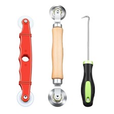 Tool For Installing Window Screen Seal And Removing Spline With Wooden Handle