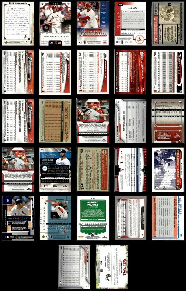 ¡Lote de (27) tarjetas de béisbol Albert Pujols insertos paralelos tarjetas de segundo año! Foto 2 de 4