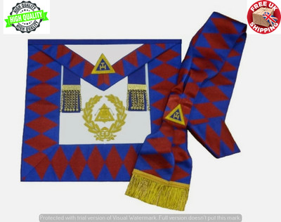 Supreme Grand Chapter Lammfell Schürze und Schärpe - Superior Quality - Any Rang