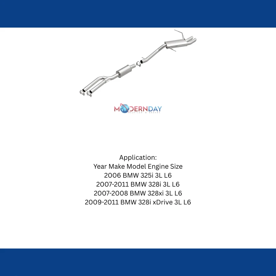 适用于 2006 - 2011 宝马 Direct-Fit 替换排气系统 106-0786 — 第 4/4 张图片