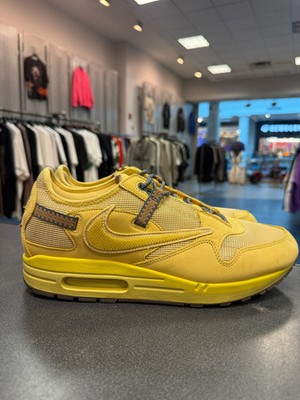 Nike Air Max 1 Travis Scott Cactus Jack Saturn Gold Size 12 Preowned (NO BOX)