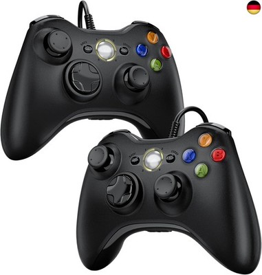 Diswoe Controller 2er Pack für PC Xbox 360, PC Controllers 2er Pack Wired USB 