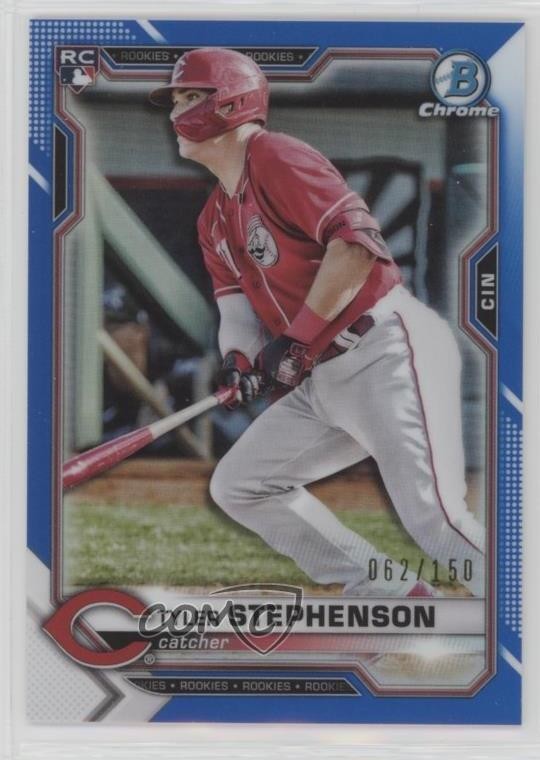 2021 Bowman Chrome Blue Refractor 62/150 Tyler Stephenson #87 1j7t