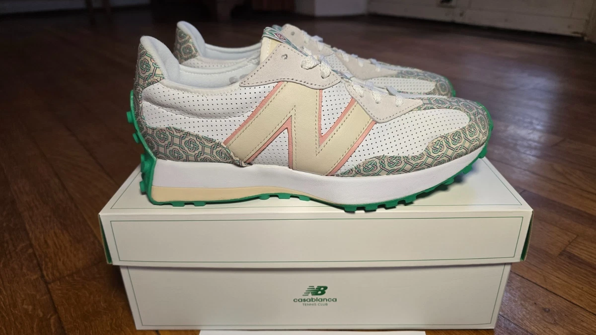 New Balance 327 x Casablanca Blanco/Jacquard/Verde UK10.5