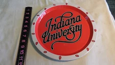 INDIANA UNIVERSITY 12" METAL COOKIE APPETIZER TRAY IU GREAT FOR PARTY