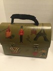 Vintage Dome World Traveler Themed Lunchbox Hand Painted — photo 1