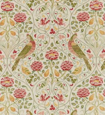 WILLIAM MORRIS CURTAIN FABRIC Seasons By May 3.9 METRES LINEN LINEN BLEND